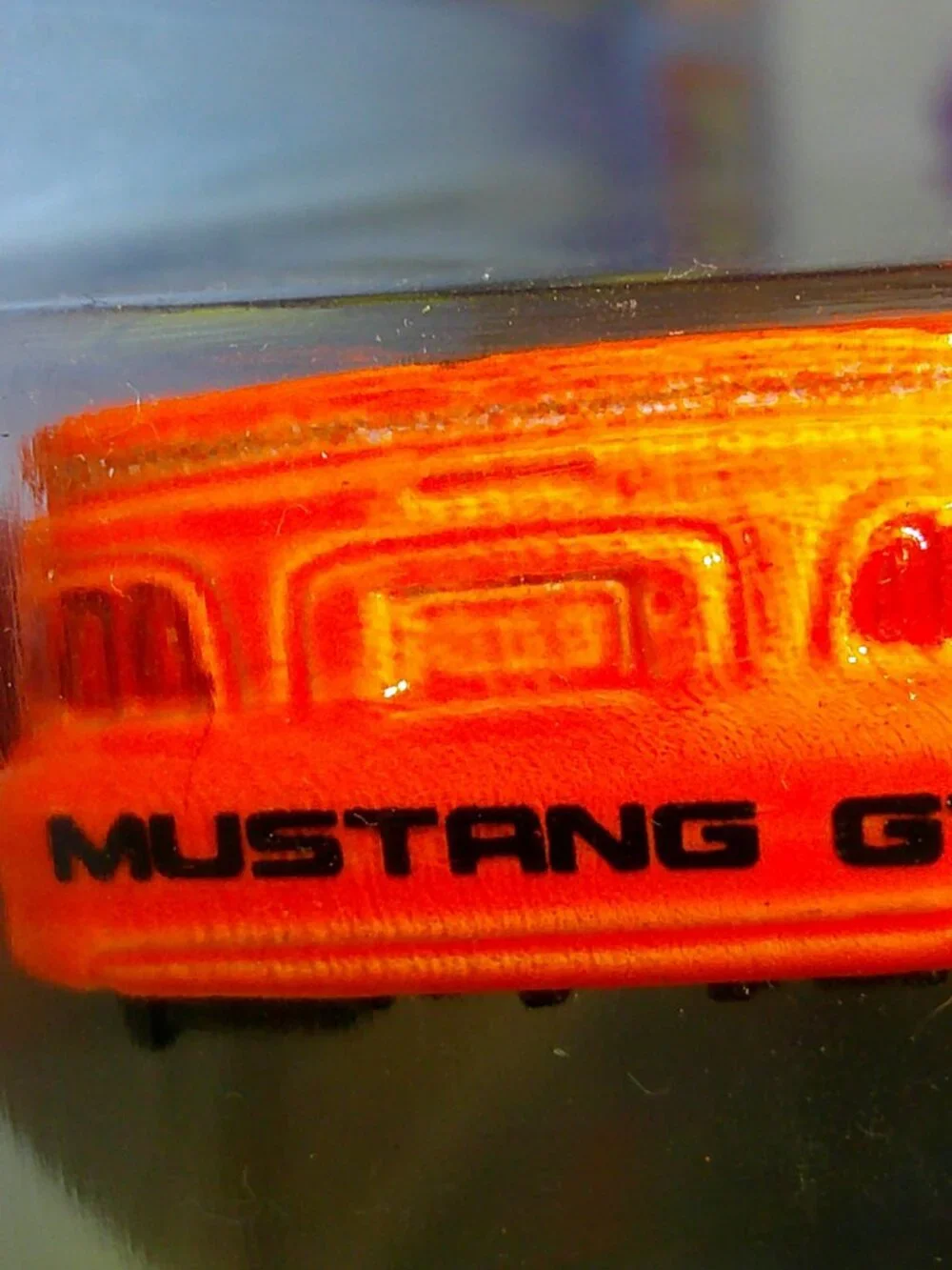 Hot Wheels COMPUTER CARS 1995 - 1996 MUSTANG Convertible - NEON ORANGE NIP